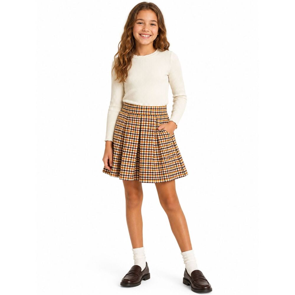 btween Girls 10 Plaid Pleated Mini Skirt Fall Preppy Clueless